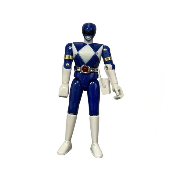 Power Rangers Bandai Blue Die Cast Metal Power Ranger Action Figure- Loose 4.5” - Picture 1 of 13